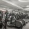 Fitness center at The Brookliner in Brighton featuring treadmills, Peloton spin bikes, and weight strengthening equipnment 