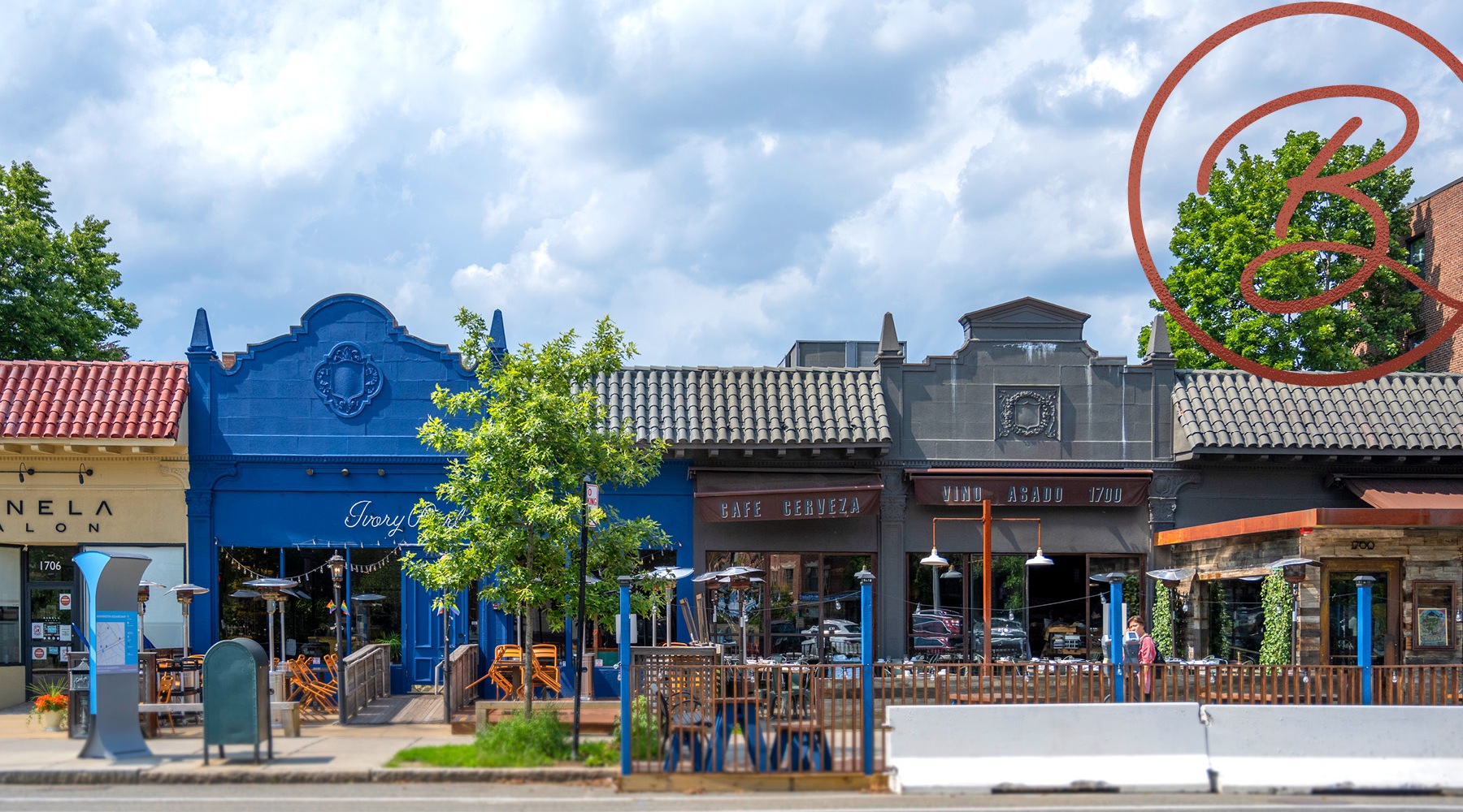 local storefronts and spacious seating